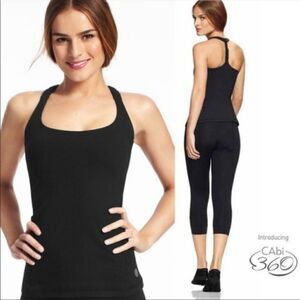 CABI Tech Racerback Athletic Top Black S #637 EUC